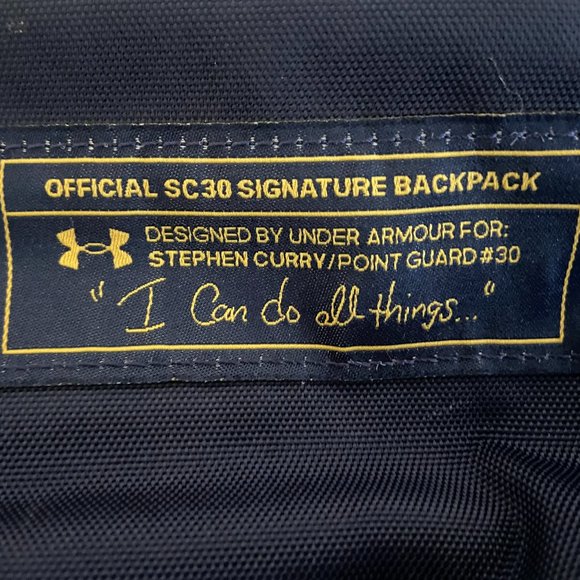 UA Under Armour SC30 Signature Rolltop Backpack - Navy Gold (Limited Colors) - Picture 3 of 3